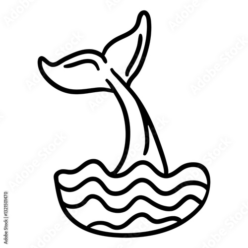 whale tail slapping on water stroke.