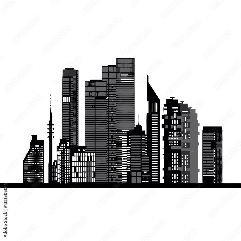 Fototapeta premium tel aviv skyline silhouette.