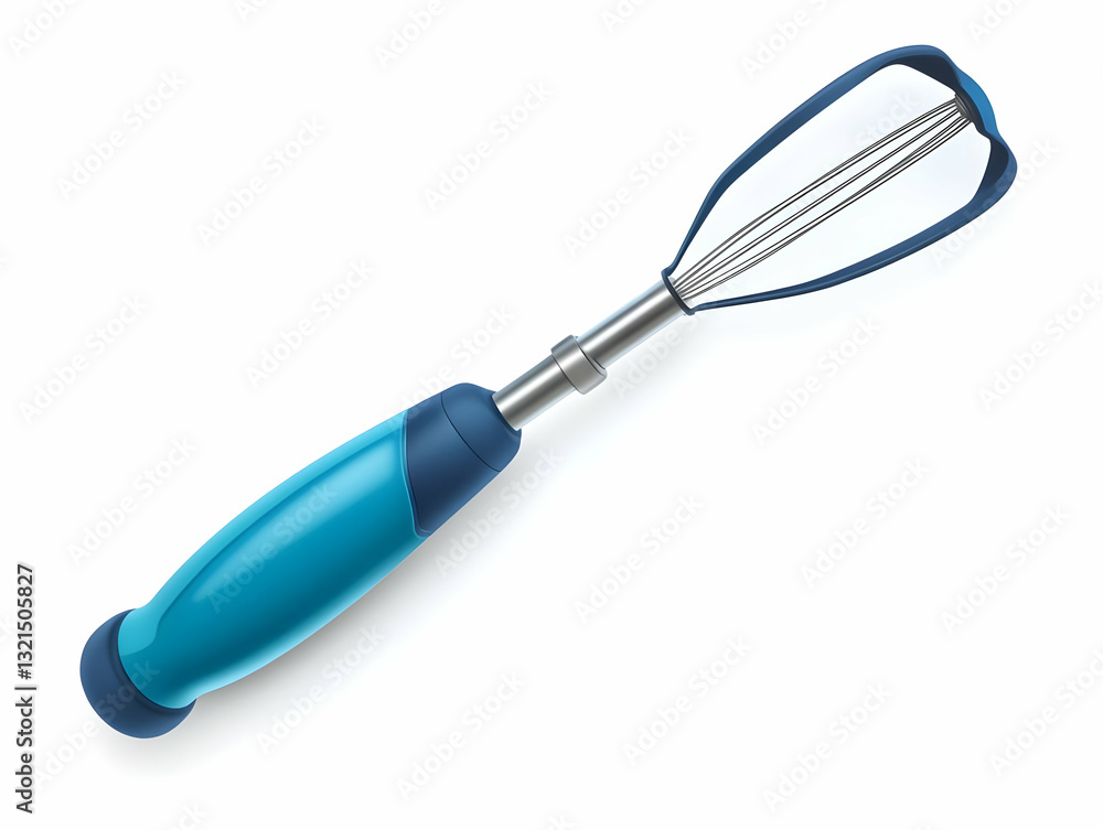 Fototapeta premium A vibrant blue kitchen tool designed for whipping and mixing ingredients with ease, perfect for any chef.