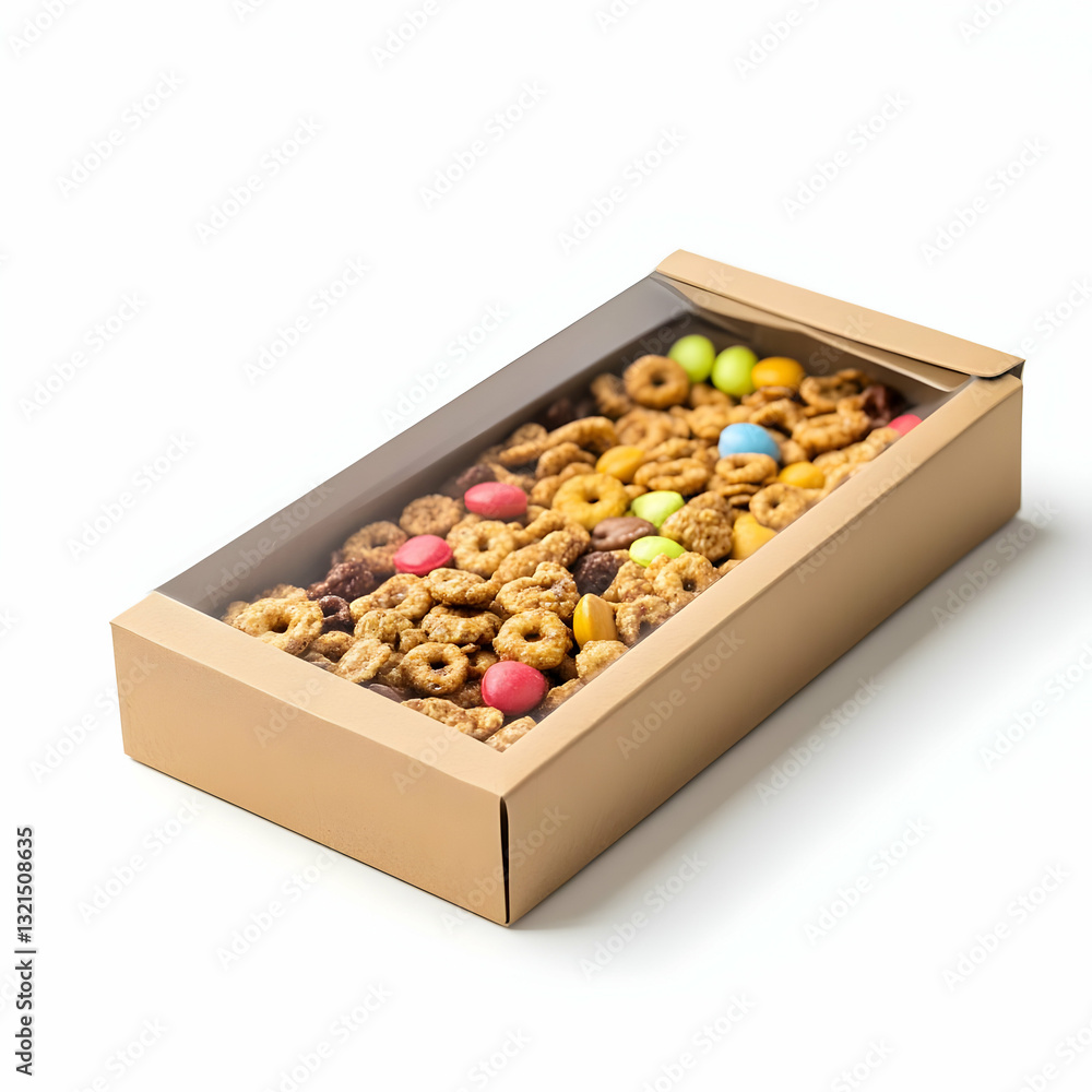 Colorful snack mix in a clear packaging, perfect for sharing and enjoying on any occasion. Colorful snack mix in a clear packaging, perfect for sharing and enjoying on any occasion.