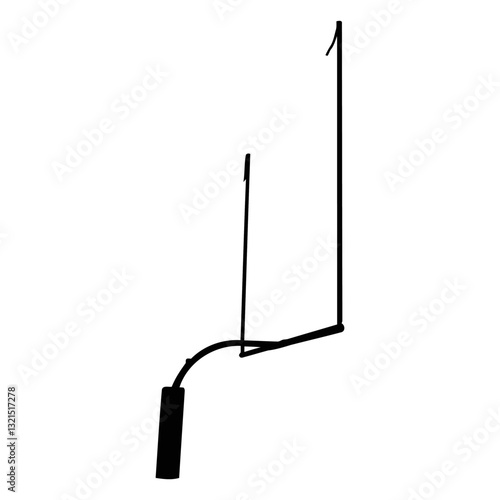 american football goal post side stroke.