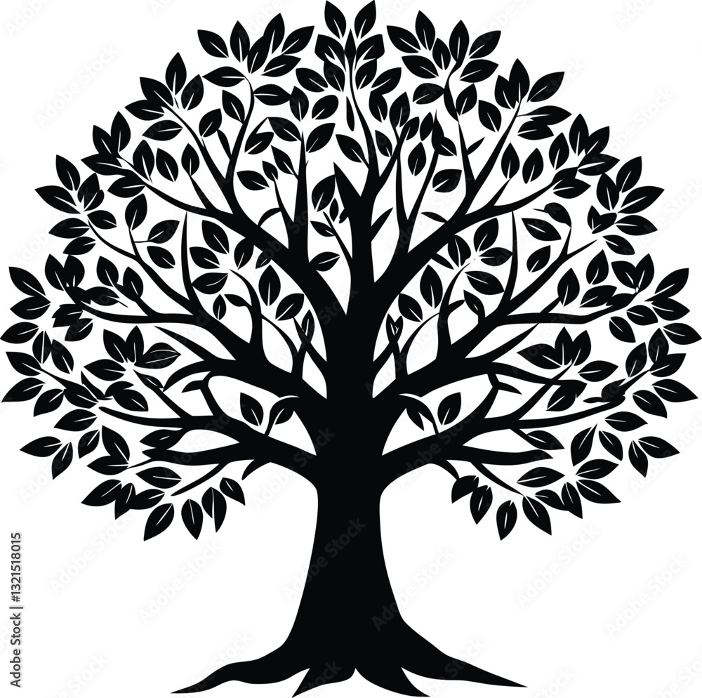vector tree silhouette vector tree silhouette