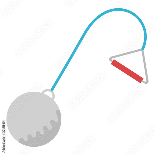 hammer throw equipment flat element.