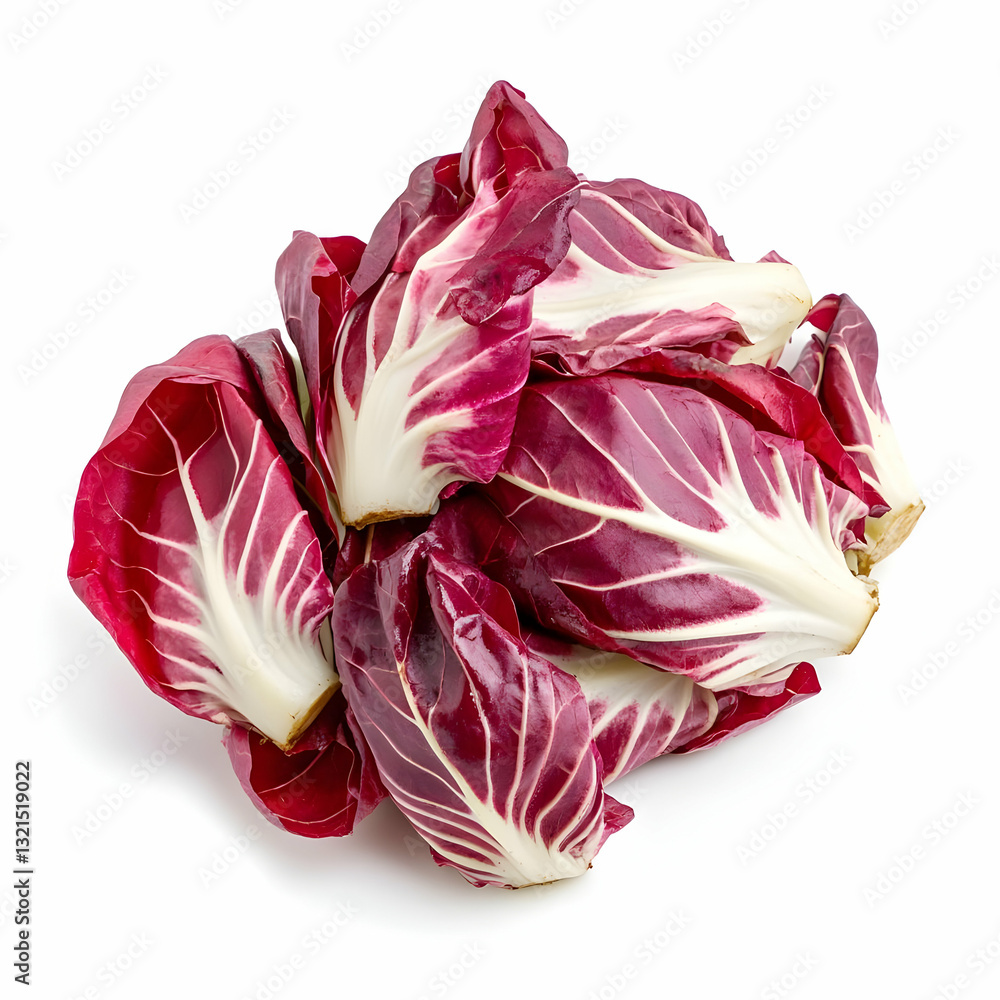 Fresh, vibrant radicchio leaves, ideal for salads and culinary dishes, showcasing a beautiful mix of colors. Fresh, vibrant radicchio leaves, ideal for salads and culinary dishes, showcasing a beautiful mix of colors.
