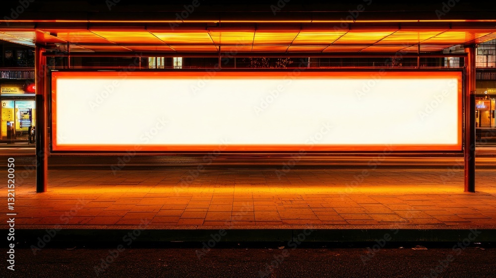 Blank billboard at night Blank billboard at night