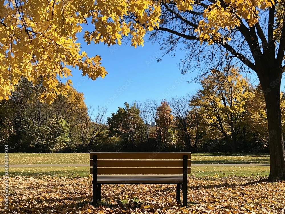 Autumn Park Bench Autumn Park Bench