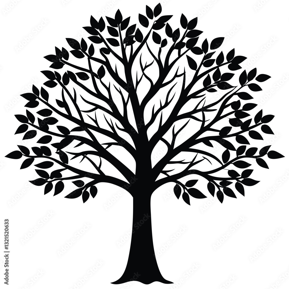 Obraz premium vector tree silhouette