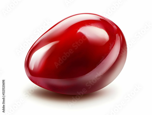 Free Download Shiny red egg with a smooth surface, symbolizing freshness and vibrant color, perfect for culinary presentations. - GFXLoad