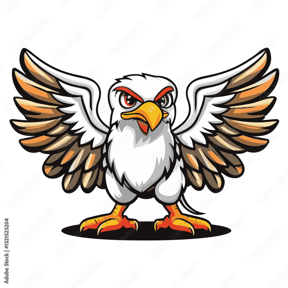 Obraz premium Griffin, simple vector logo, white background