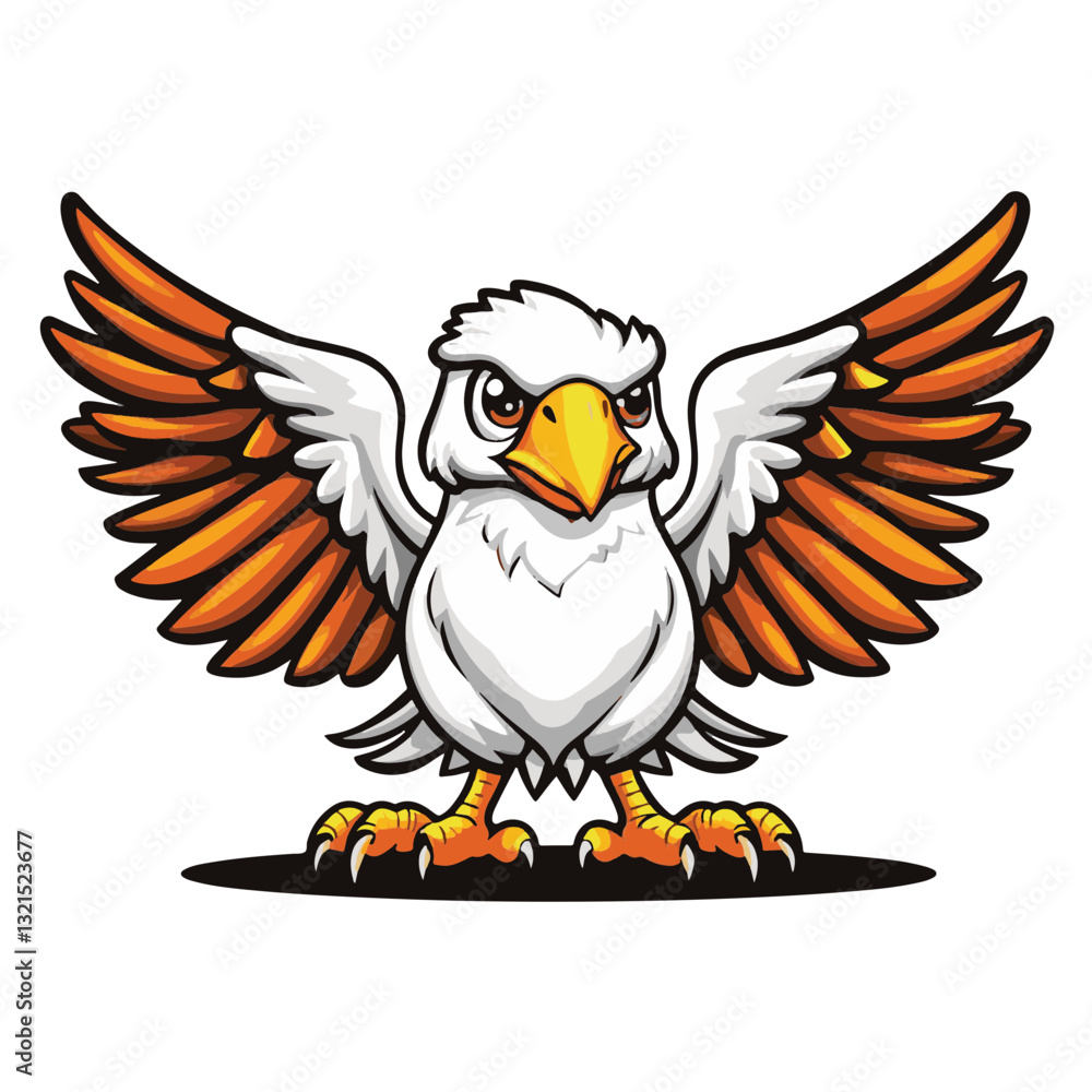 Obraz premium Griffin, simple vector logo, white background