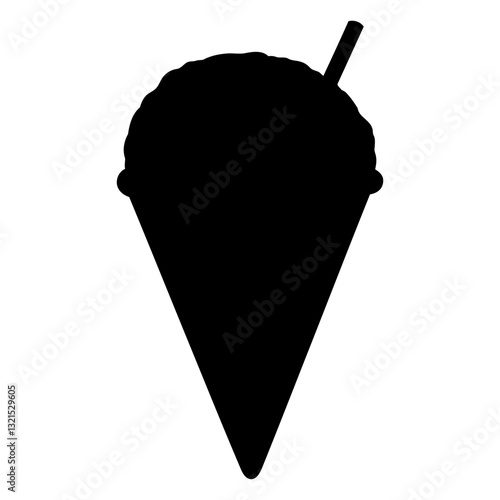 snow cone silhouette circus icons.