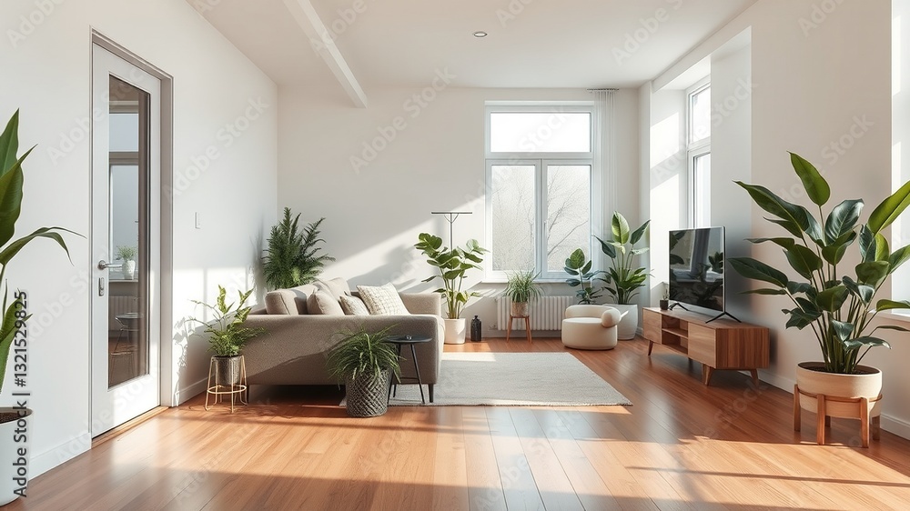 Fototapeta premium Cozy and Chic Urban Apartment Interior