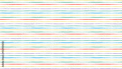 Stripped horizontal vector pattern. Hand drawn line paint brush background.