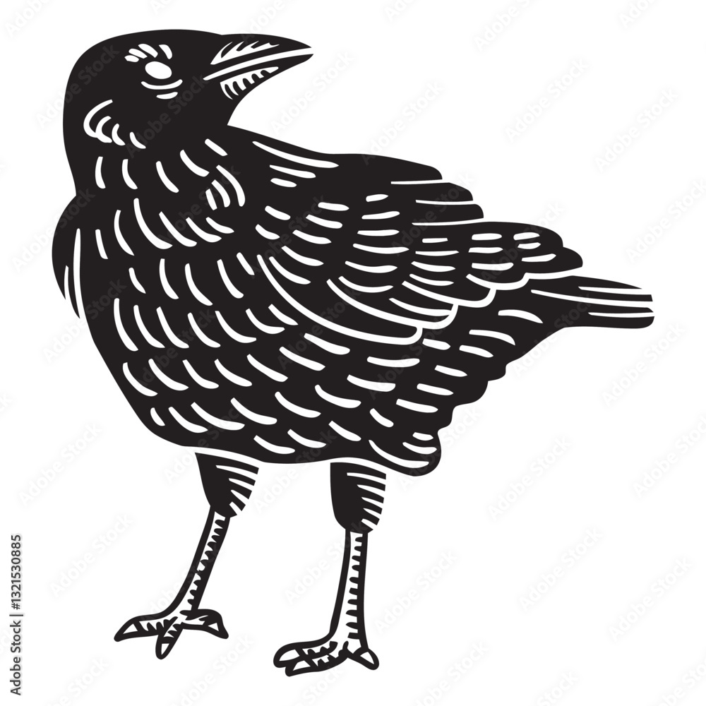 Obraz premium crow bird cut out.