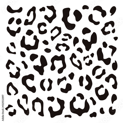  leopard print square stencil.