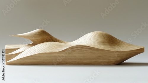Wooden sculpted waves