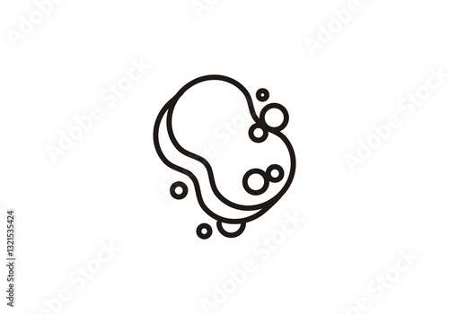 cleaning tool line element symbol logo png template logo icon vector illustration