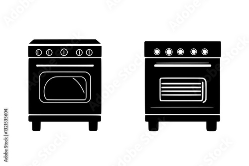 Collection of Ovens, furniture vector arts, interior designs