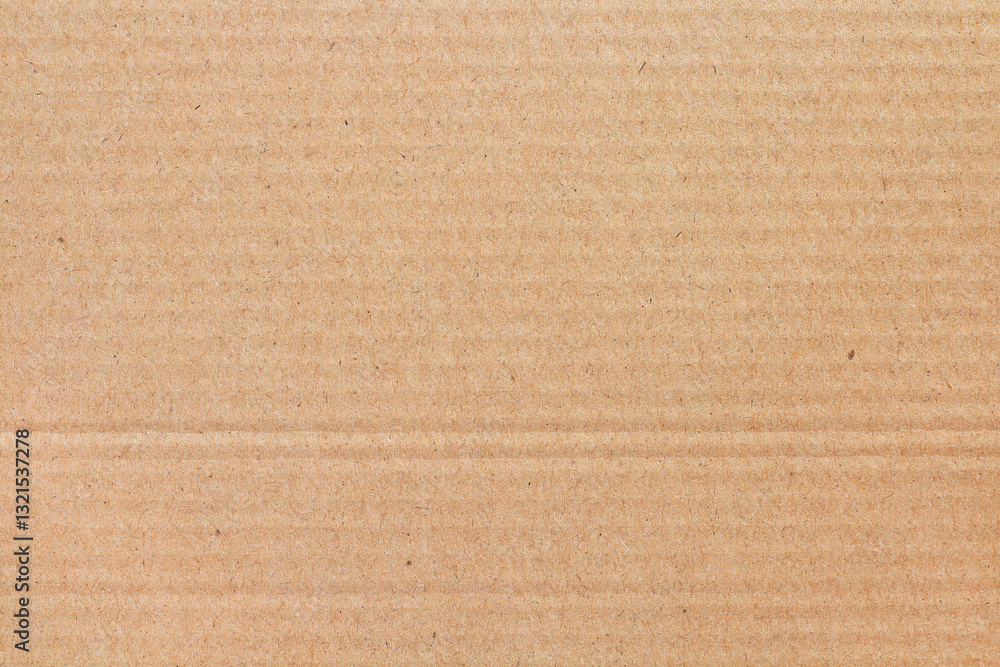Fototapeta premium Cardboard sheet texture background, detail of recycle brown paper box pattern.