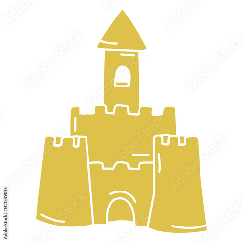 sand castle cut out.