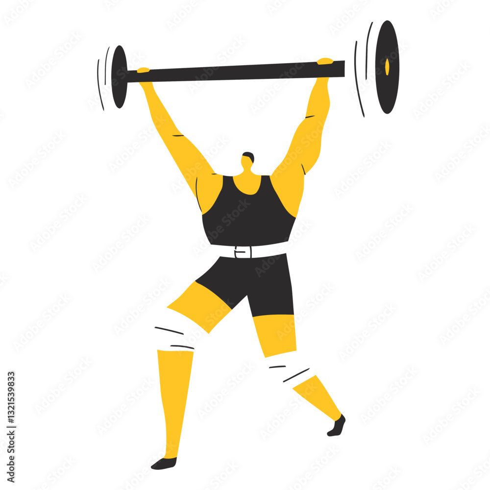 Obraz premium weightlifter character.