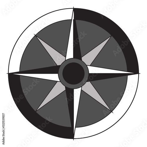 windrose arrow south nord west east flat.