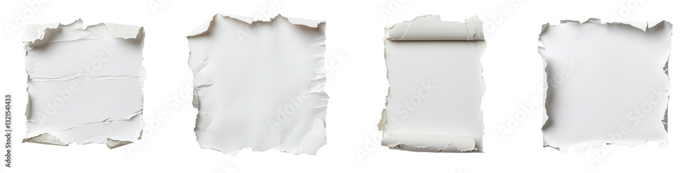 Variety of Torn Crumpled and Distressed White Paper Textures Ideal for Backgrounds Designs Templates and Creative Projects Variety of Torn Crumpled and Distressed White Paper Textures Ideal for Backgrounds Designs Templates and Creative Projects
