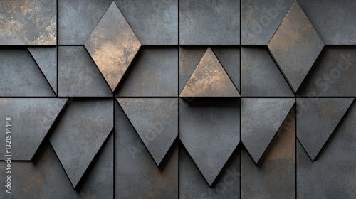 Wallpaper Mural Geometric metal wall panel design Torontodigital.ca