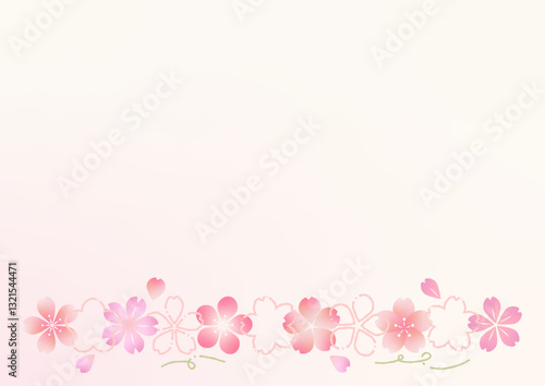 桜の背景イラスト
