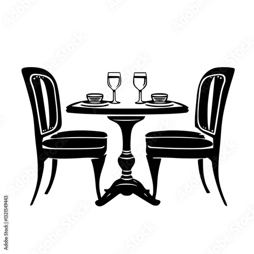 Coastal Banquette, furniture vector art, interior design