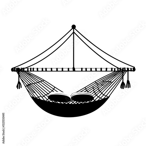 Cottage Hammock, furniture vector art, interior design