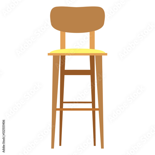 bar stool with backrest icon.