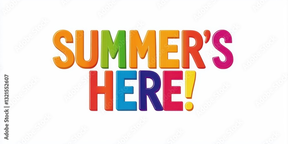 Summer sale promotion with special deals and discount. Colorful text graphic announcing the arrival of summer. Summer sale promotion with special deals and discount. Colorful text graphic announcing the arrival of summer.