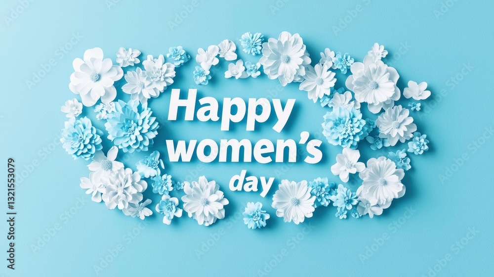 Fototapeta premium Floral greeting for Women's Day (1)