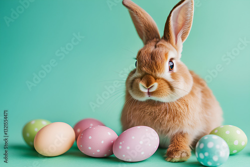 Wallpaper Mural easter bunny with easter eggs Torontodigital.ca