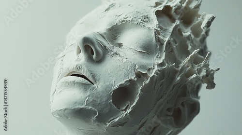 Eroded Face: A 3D Digital Sculpture