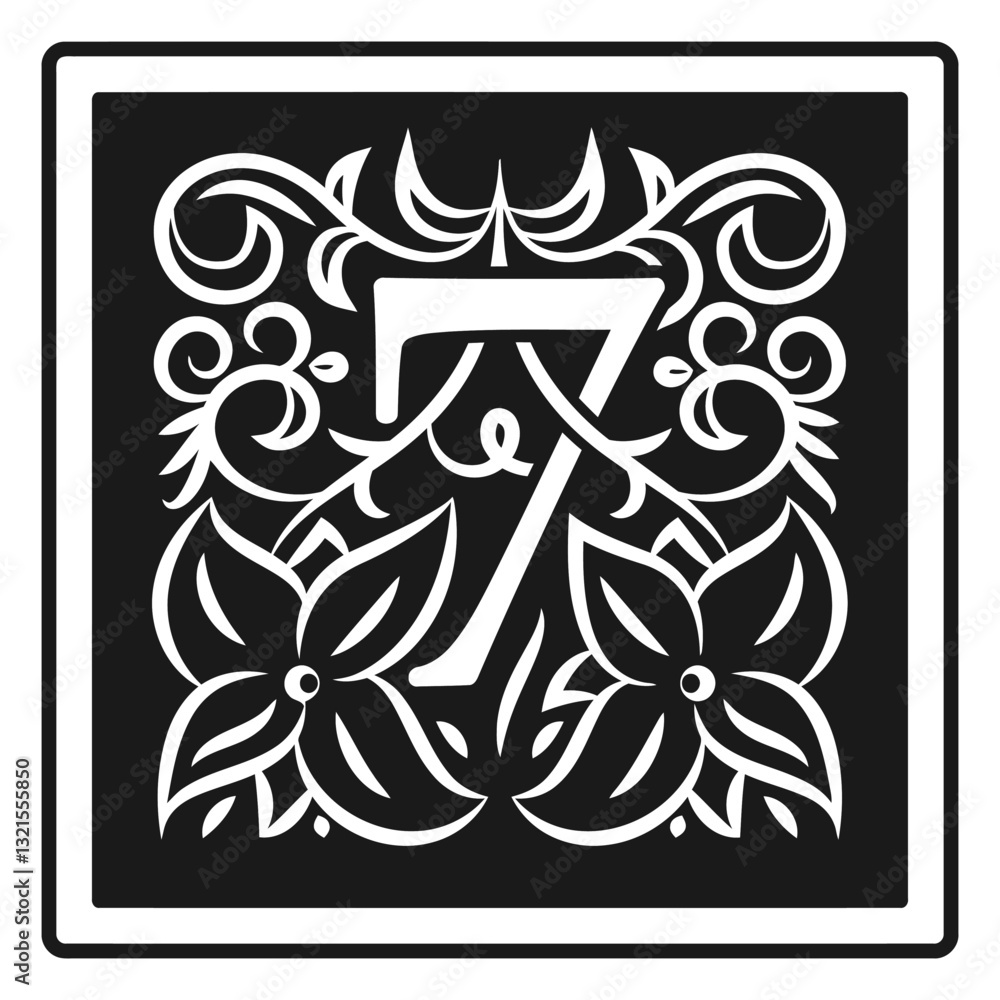 Fototapeta premium art noveau 7 number.