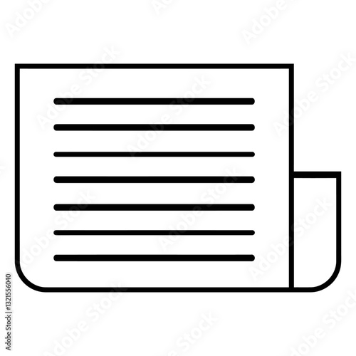 newspaper page stroke icon.