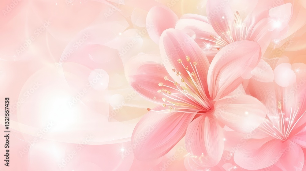 Obraz premium Stunning Delicate Pink Flowers - A Breathtaking Floral Design