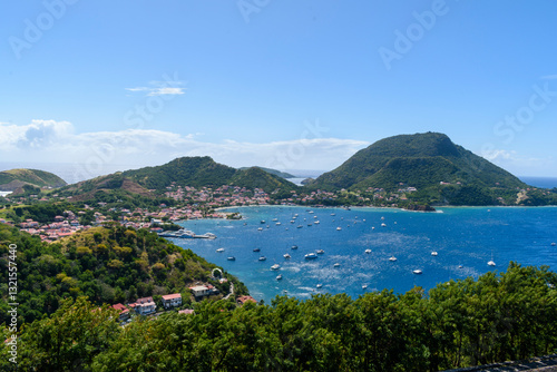 Obraz na płótnie View on the French Caribbean island of Terre de Haut w salonie
