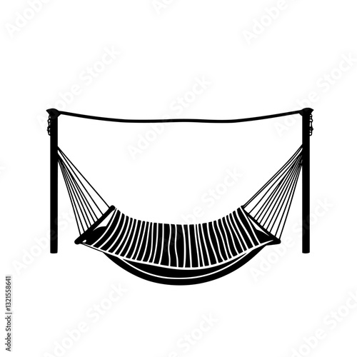 Art Deco Hammock, household object, vector graphic