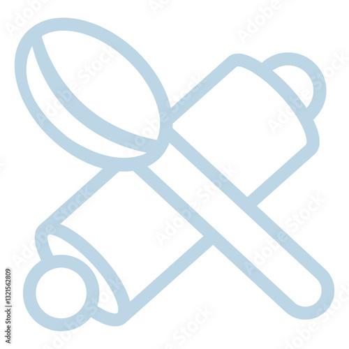 wood baton spoon icon.
