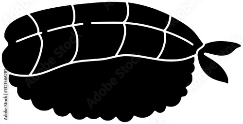 salmon illustration seafood silhouette fish logo food icon restaurant outline sushi japanese seaweed rice traditional japan asian gourmet nori shape chopsticks vector graphic background