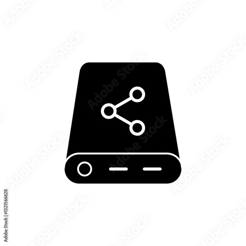 Harddrive Sharing glyph icon