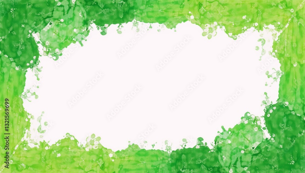 Watercolor-inspired scene featuring an abstract grassy landscape with textured splashes and patterns Watercolor-inspired scene featuring an abstract grassy landscape with textured splashes and patterns