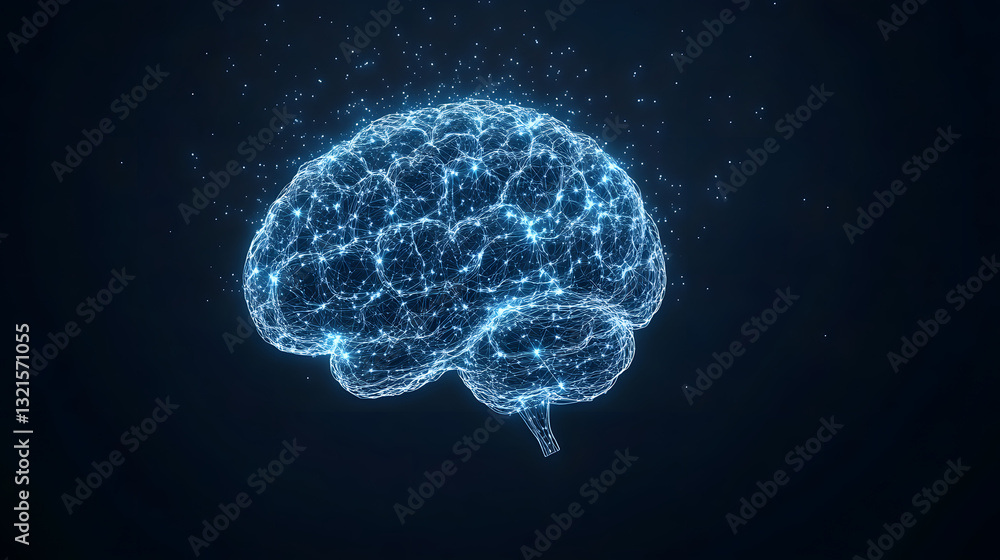 A volumetric human brain made out of points, symbolizing the complexity of the mind and the digital age, rendered in a 3D style.
A volumetric human brain made out of points, symbolizing the complexity of the mind and the digital age, rendered in a 3D style.