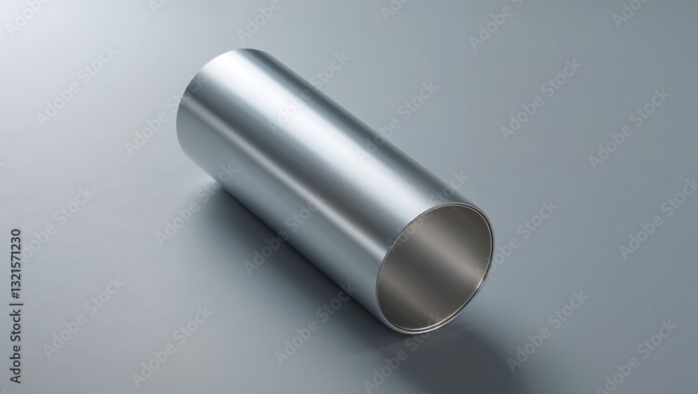 Simple Metallic Cylinder on Smooth Surface.