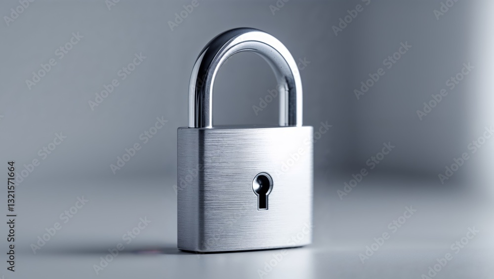 Shiny padlock symbolizing data protection in digital security. Shiny padlock symbolizing data protection in digital security.