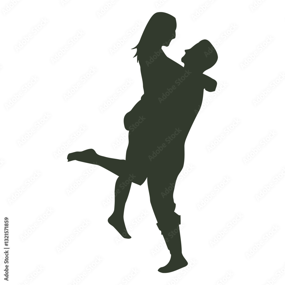 man huging lifting girl. man huging lifting girl.