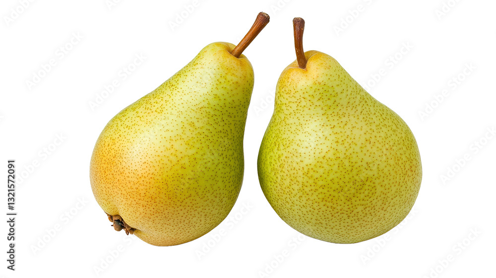Pears display on a white surface food styling minimalist environment close-up view freshness concept Pears display on a white surface food styling minimalist environment close-up view freshness concept